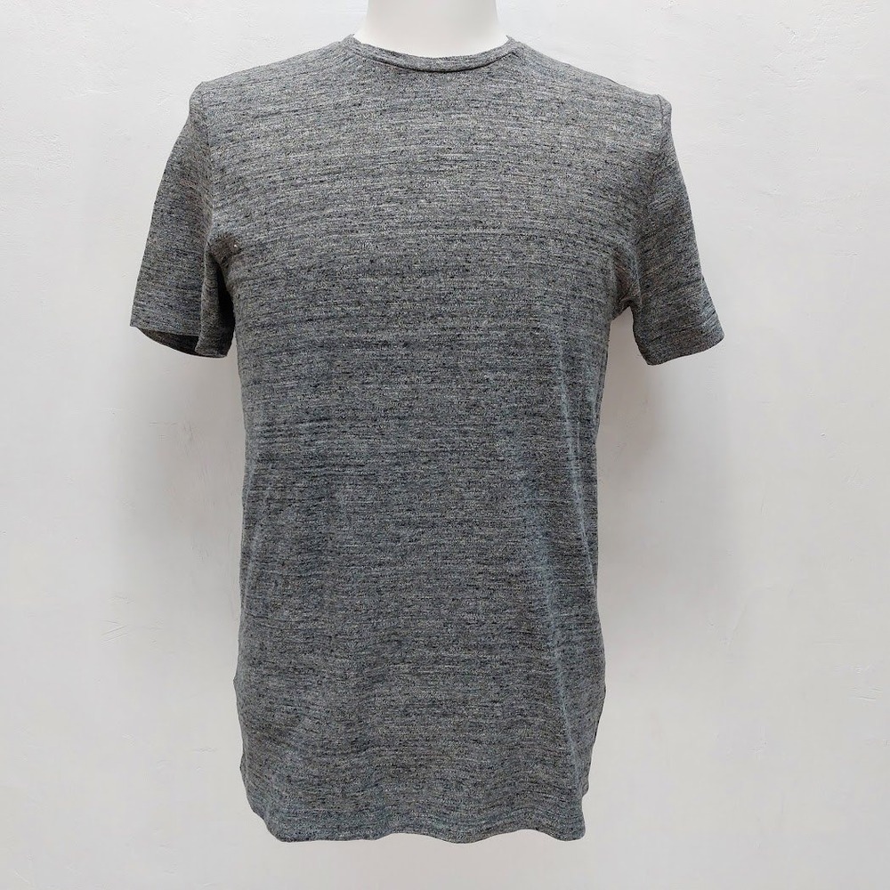 Reiss T-Shirt Men's Prince Slub Knit Small Grey Short Sleeve Cotton Blend Casual